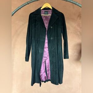 Sonia Rykiel black suede coat.